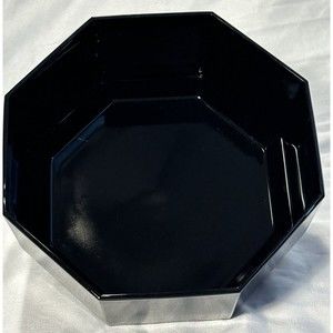 Vintage ARCOROC OCTIME Black Octagon small 4.5" Bowl Made In France